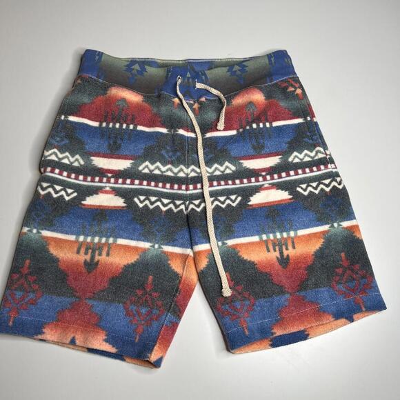 Polo Ralph Lauren Men’s Fleece Aztec Print Shorts Size S Small Southwestern Styl - Picture 1 of 7